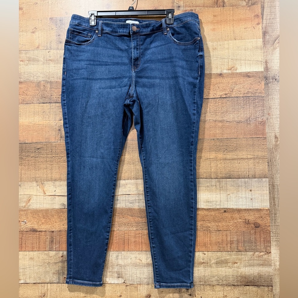 Lane Bryant Dark Blue Skinny Jeans Size 24 Long